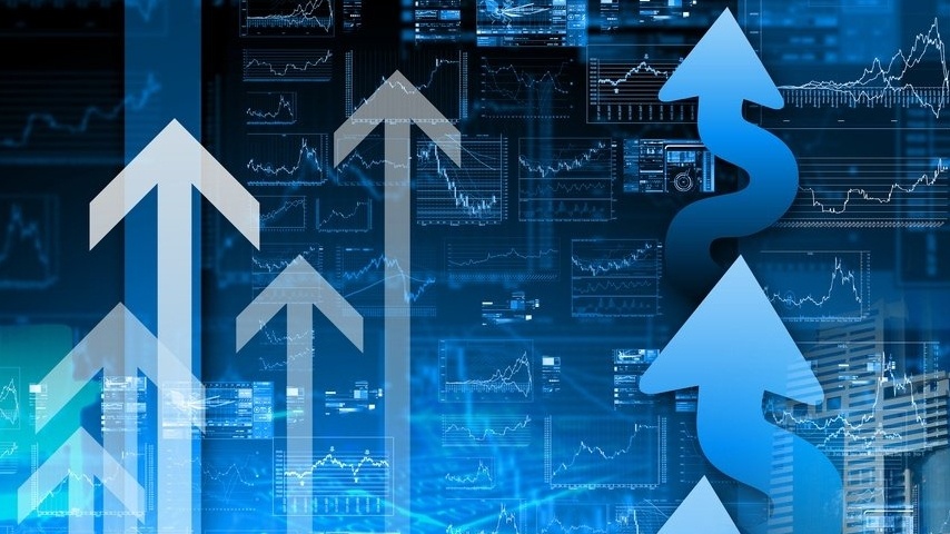 Colour illustration of business and financial charts and graphs-716517-edited