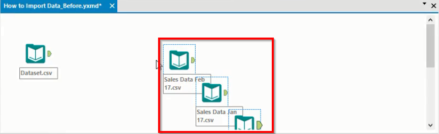 Alteryx input data canvas