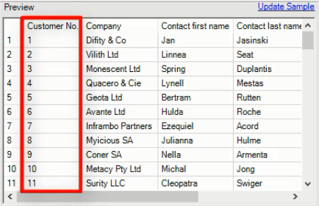 Customer No Customer Information